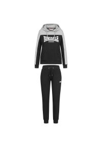 Lonsdale - Bluza z kapturem dla kobiet Punch Lurgan. Kolor: czarny, szary, wielokolorowy. Materiał: dresówka #1
