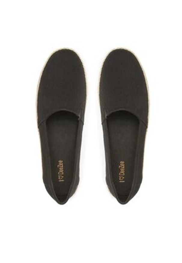DeeZee Espadryle WSS20375-35 Czarny. Kolor: czarny. Materiał: materiał
