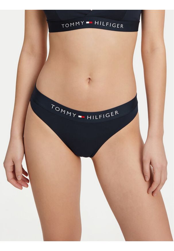 TOMMY HILFIGER - Tommy Hilfiger Dół od bikini UW0UW06364 Granatowy. Kolor: niebieski. Materiał: syntetyk