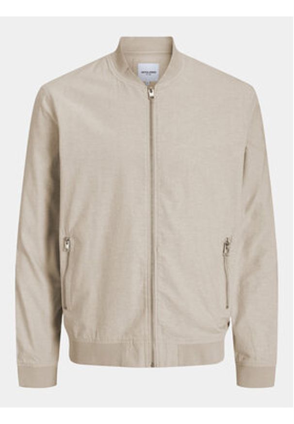 Jack & Jones - Jack&Jones Kurtka bomber Summer 12248914 Szary Regular Fit. Kolor: szary. Materiał: bawełna