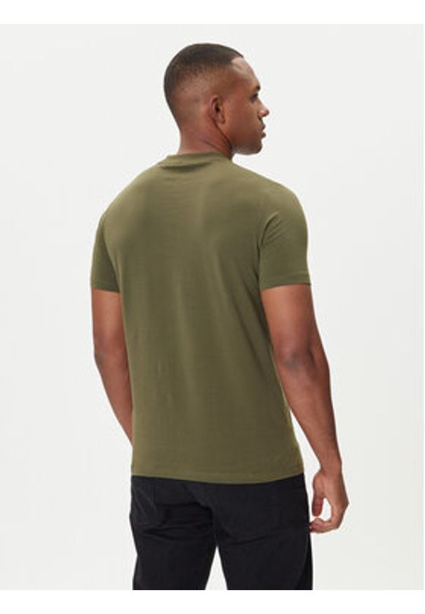 Karl Lagerfeld - KARL LAGERFELD T-Shirt 755032 554221 Zielony Regular Fit. Typ kołnierza: dekolt w karo. Kolor: zielony. Materiał: bawełna