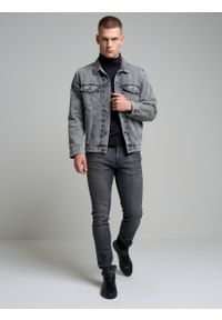 Big-Star - Spodnie jeans męskie skinny Jeffray 894. Stan: obniżony. Kolor: szary. Styl: klasyczny, sportowy #4