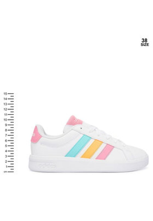 Adidas - adidas Sneakersy Grand Court 3.0 KI6502 Biały. Kolor: biały. Materiał: skóra