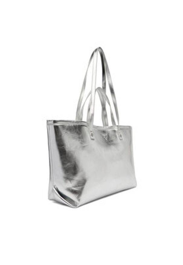 Guess Jeans Torebka CWBEO-GUESS-B-015-09 Srebrny. Kolor: srebrny. Materiał: skórzane