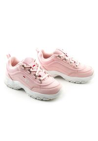 Buty dziewczęce Fila Strada sneakersy. Kolor: różowy, biały #1