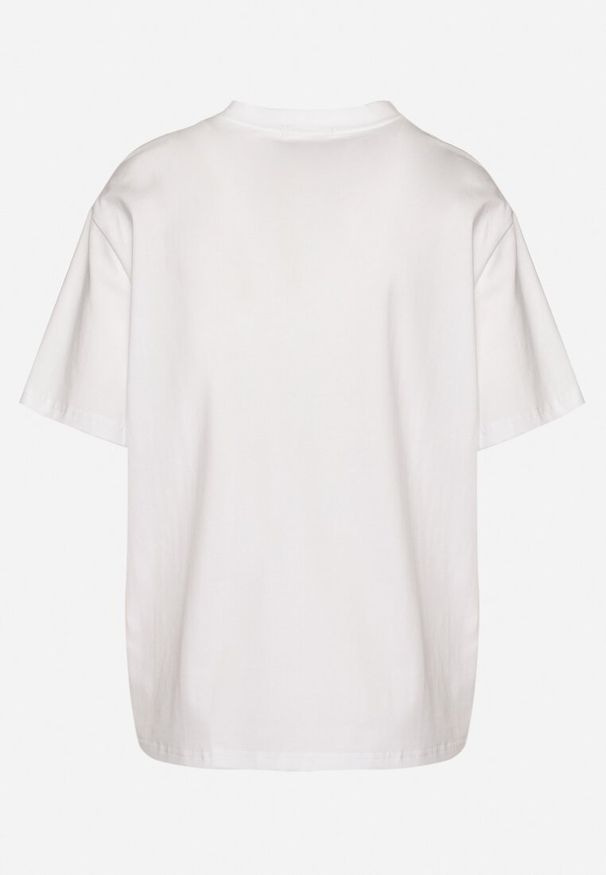 Born2be - Biały Bawełniany Klasyczny T-shirt Kollira. Okazja: na co dzień. Kolor: biały. Materiał: bawełna. Styl: klasyczny