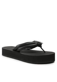 Calvin Klein Japonki Flatform Flip Flop W/Hw HW0HW1503 Czarny. Kolor: czarny. Materiał: skóra #1