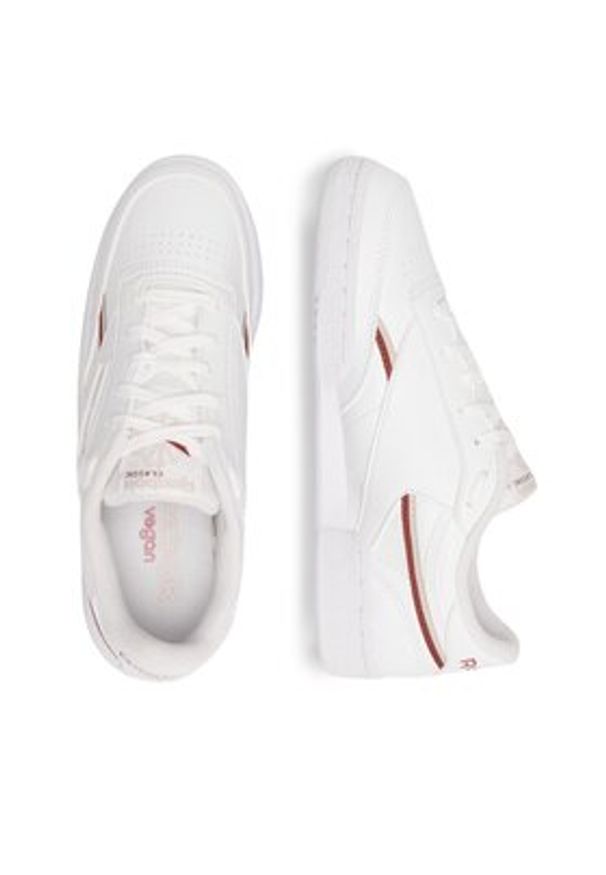 Reebok Sneakersy Club C 85 Vegan GW0932 Biały. Kolor: biały. Materiał: skóra. Model: Reebok Club