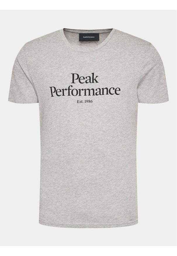 Peak Performance T-Shirt Original G77692090 Szary Slim Fit. Kolor: szary. Materiał: bawełna