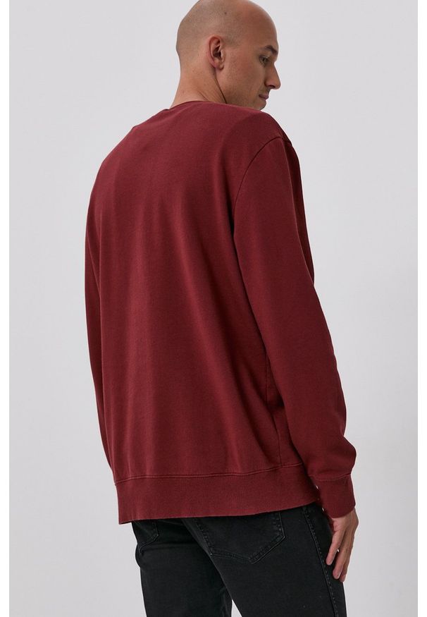 Lee Bluza męska kolor brązowy z aplikacją. Okazja: na co dzień. Kolor: brązowy. Wzór: aplikacja. Styl: casual