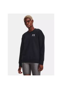 Under Armour - Bluza fitness damska UNDER ARMOUR Essential Fleece Crew. Kolor: czarny. Sport: fitness