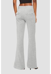 Juicy Couture - JUICY COUTURE Szare spodnie dresowe damskie Layla Low Rise, Rozmiar XS. Stan: obniżony. Kolor: szary. Materiał: dresówka #4