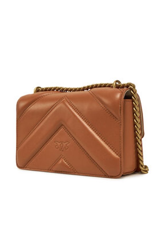 Pinko - PINKO Torebka Love One Mini Light 104550 A26Z Brązowy. Kolor: brązowy. Materiał: skórzane
