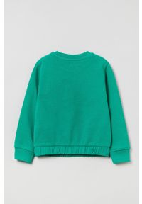 OVS bluza bawełniana dziecięca kolor turkusowy gładka. Okazja: na co dzień. Kolor: turkusowy. Materiał: bawełna. Wzór: gładki. Styl: casual