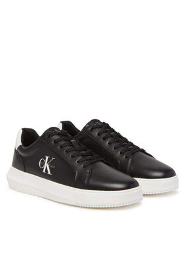Calvin Klein Jeans Sneakersy Chunky Cupsole Mono YM0YM01317 Czarny. Kolor: czarny. Materiał: skóra