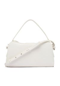 Calvin Klein Torebka Emblem Trio Top Handle Camera Ba LV04F3370G Biały. Kolor: biały. Materiał: skórzane #5
