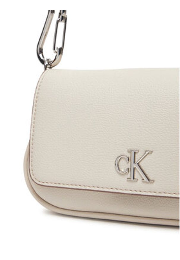 Calvin Klein Jeans Torebka Minimal Monogram Shoulder Bag20 LV04K3134G Écru. Materiał: skórzane