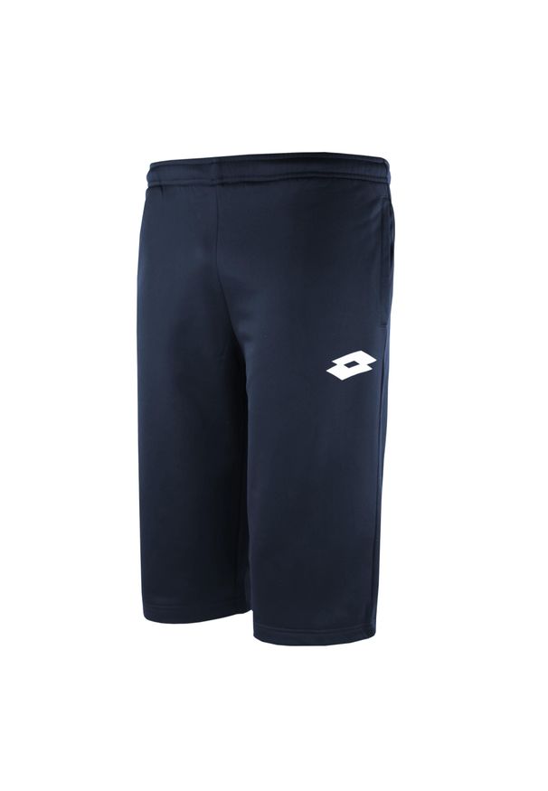 Spodnie 3/4 piłkarskie dla dzieci LOTTO JR DELTA MID. Kolor: niebieski. Materiał: dresówka. Styl: sportowy