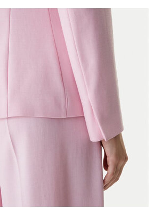 Marella Marynarka Slogan1 2615041211 Różowy Slim Fit. Kolor: różowy. Materiał: syntetyk