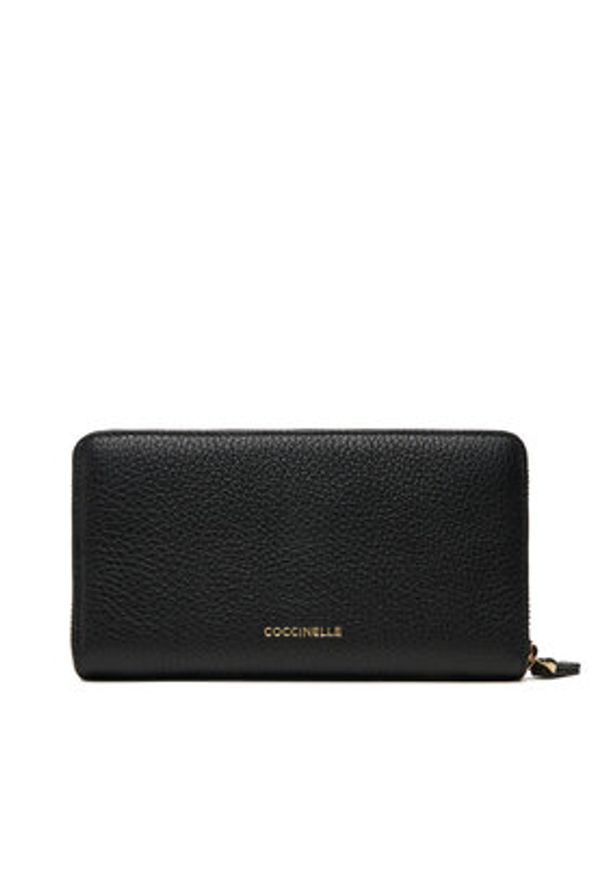 Coccinelle Portfel TQK Coccinelledulse Soft E2 TQK 11 32 01 Czarny. Kolor: czarny. Materiał: skóra