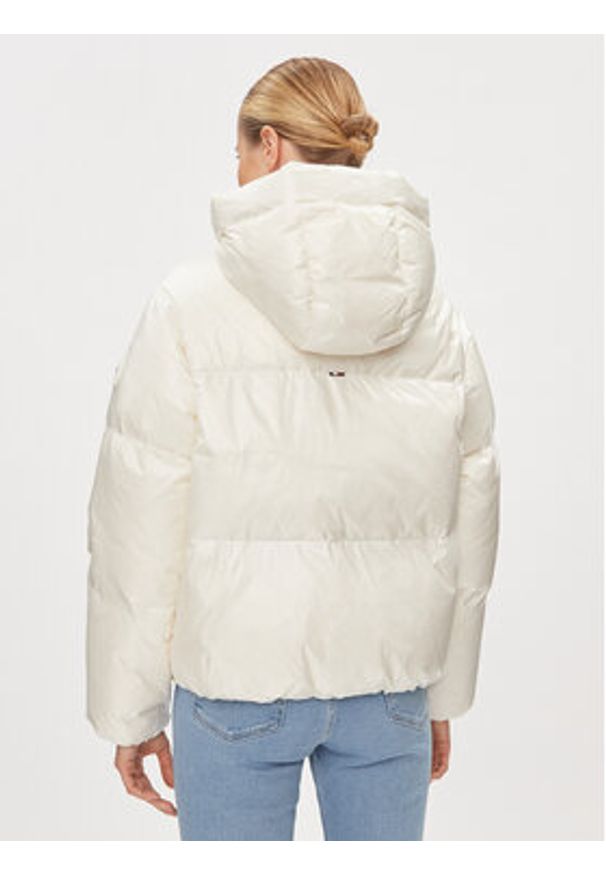 TOMMY HILFIGER - Tommy Hilfiger Kurtka puchowa New York Gloss WW0WW40836 Écru Relaxed Fit. Materiał: syntetyk