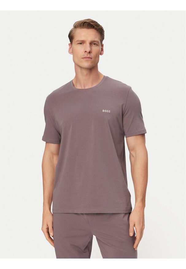 BOSS T-Shirt Mix&Match 50515312 Fioletowy Regular Fit. Kolor: fioletowy. Materiał: bawełna