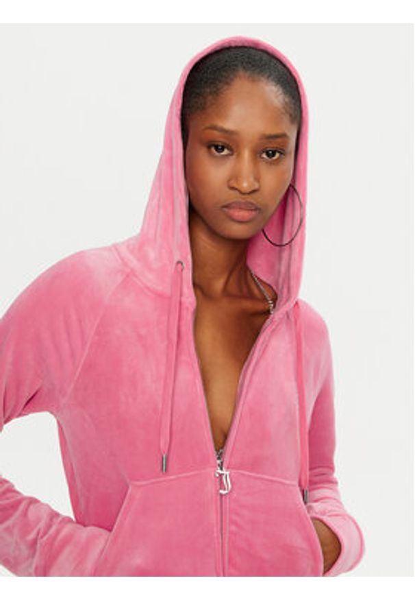 Juicy Couture Bluza Madison JCWA122001 Różowy Slim Fit. Kolor: różowy. Materiał: syntetyk