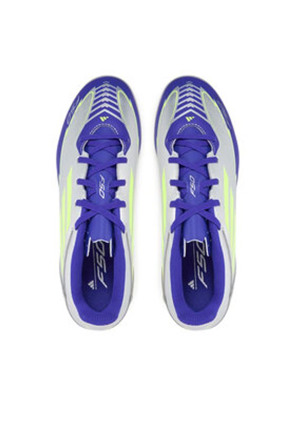 Adidas - adidas Buty do piłki nożnej F50 Club Messi Turf IH0917 Szary. Kolor: szary. Materiał: skóra