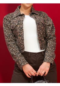 Sinsay - Katana jeansowa w panterkę - wielobarwny. Materiał: jeans. Wzór: motyw zwierzęcy #1