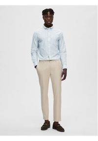 Selected Homme Spodnie materiałowe 16085270 Biały Slim Fit. Kolor: biały. Materiał: materiał #2