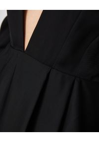 ALEXANDRE VAUTHIER - Drapowana sukienka mini. Kolor: czarny. Materiał: elastan, wiskoza. Typ sukienki: kopertowe. Styl: wizytowy. Długość: mini #4
