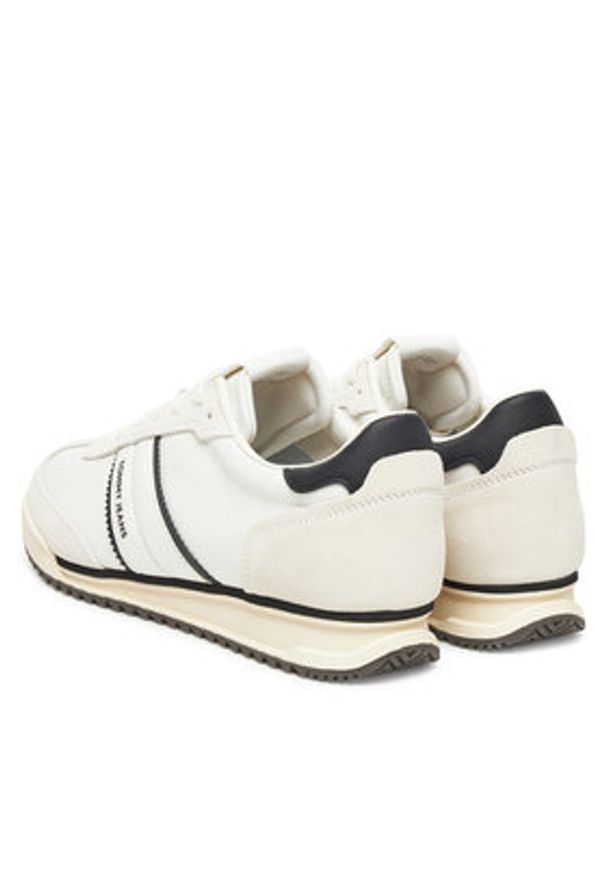Tommy Jeans Sneakersy Tjm Retro Runner Cleated EM0EM01619 Biały. Kolor: biały. Materiał: skóra