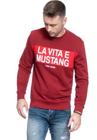 Mustang - BLUZA MUSTANG Ben Cut'nSew 1009165 7194. Wzór: napisy