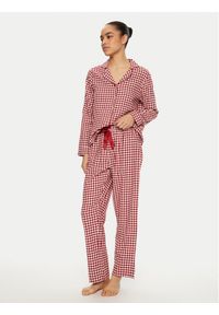 Hunkemöller Piżama Flannel 300635 Czerwony Regular Fit. Kolor: czerwony. Materiał: bawełna #1
