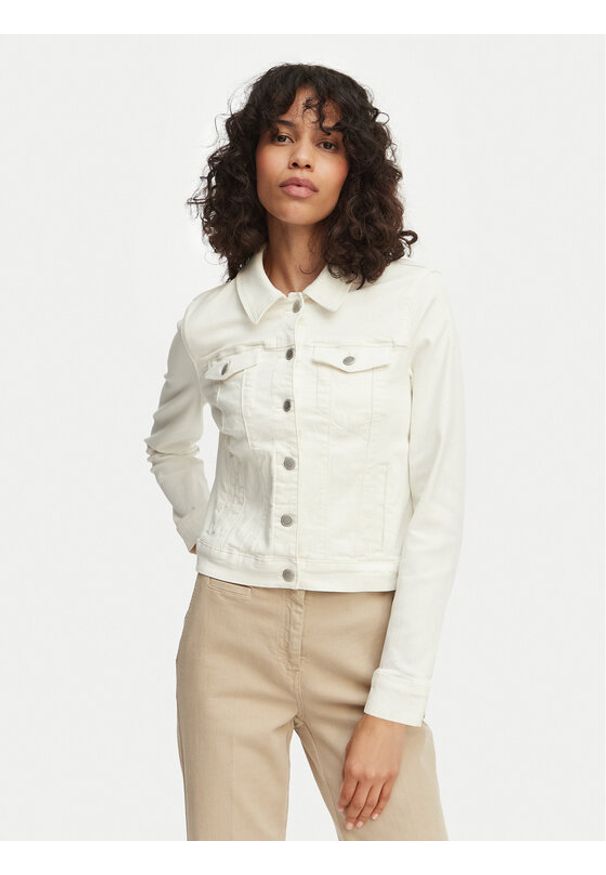 Vero Moda Kurtka jeansowa Wild 10284492 Kremowy Regular Fit. Kolor: kremowy. Materiał: bawełna