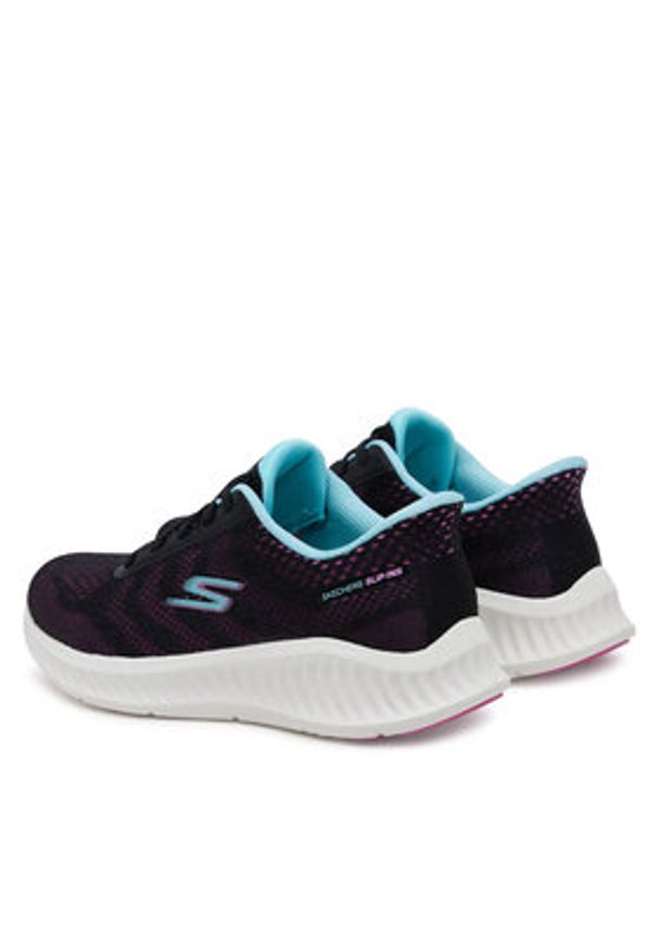 skechers - Skechers Sneakersy GO WALK Now - Khloe 125643/BKPR Czarny. Kolor: czarny. Materiał: materiał