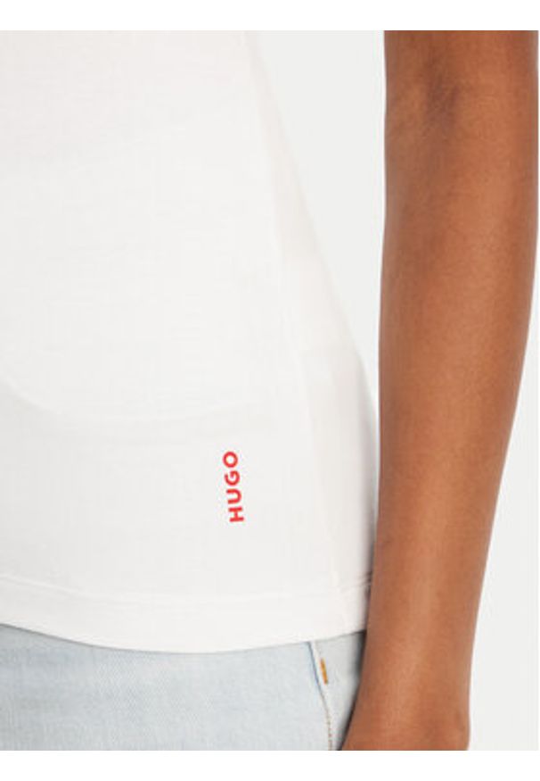 Hugo - HUGO Komplet 2 t-shirtów Twin 50545688 Biały Regular Fit. Kolor: biały. Materiał: bawełna