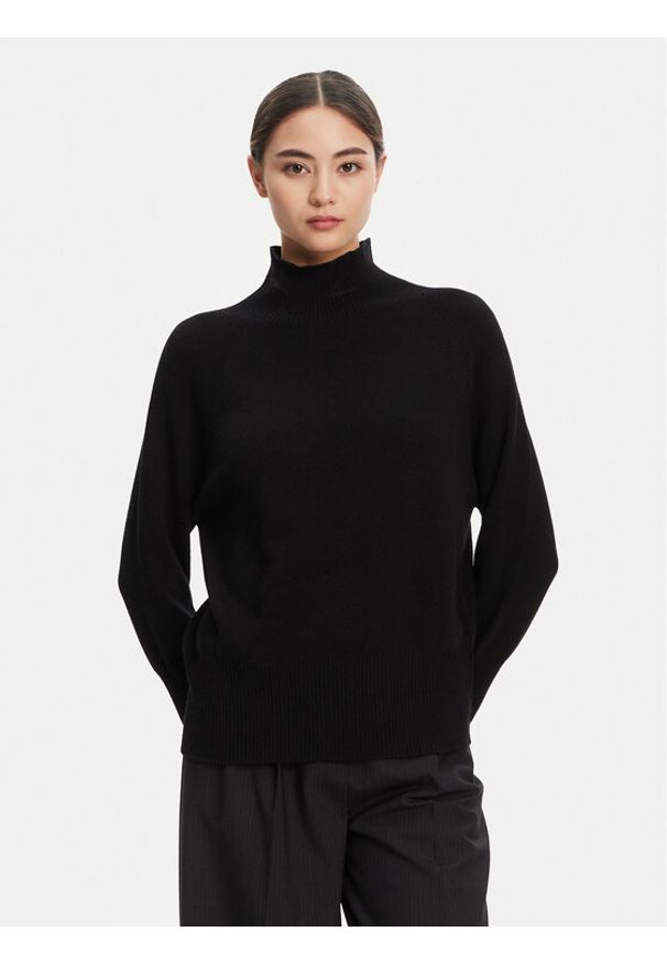 Marella Golf Ismaele 2523366394 Czarny Oversize. Typ kołnierza: golf. Kolor: czarny. Materiał: syntetyk