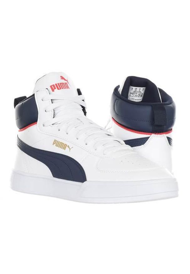 Buty do chodzenia męskie Puma Caven Mid. Zapięcie: sznurówki. Kolor: biały, wielokolorowy. Materiał: materiał, tkanina, syntetyk. Szerokość cholewki: normalna. Sport: turystyka piesza