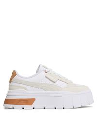 Puma Sneakersy Mayze Stack Luxe 389853 05 Biały. Kolor: biały. Materiał: skóra, zamsz