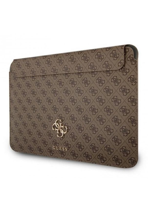 Guess Sleeve GUCS13G4GFBR 4G Big Logo 13" brown. Materiał: skóra ekologiczna, materiał. Styl: elegancki
