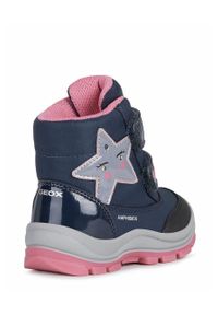 Geox Śniegowce dziecięce kolor granatowy. Nosek buta: okrągły. Zapięcie: rzepy. Kolor: niebieski. Szerokość cholewki: normalna #6