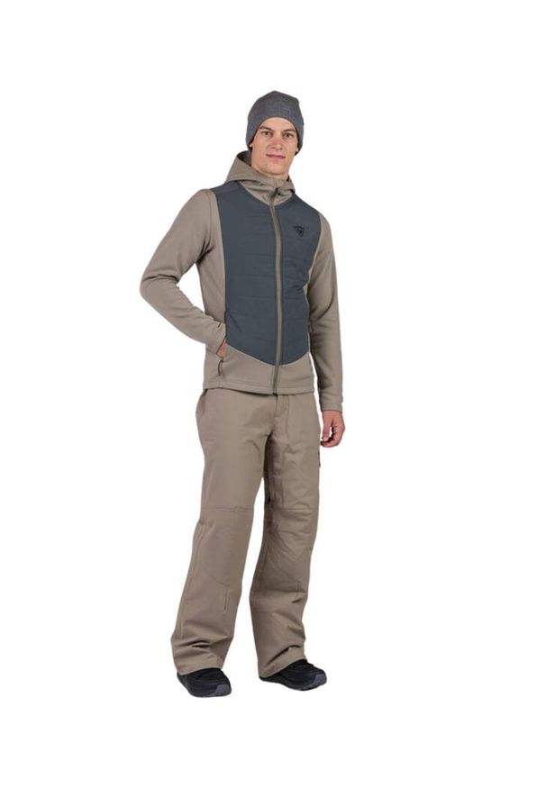 Bluza Rossignol męska Classique Hybrid Clim brązowa. Kolor: brązowy