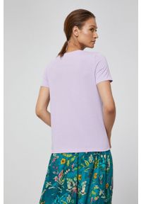 medicine - Medicine - T-shirt Basic. Kolor: fioletowy. Materiał: bawełna, włókno, dzianina #5
