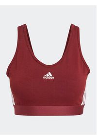 Adidas - adidas Bluzka Essentials 3-Stripes Crop Top With Removable Pads IK8320 Czerwony. Kolor: czerwony. Materiał: bawełna #2