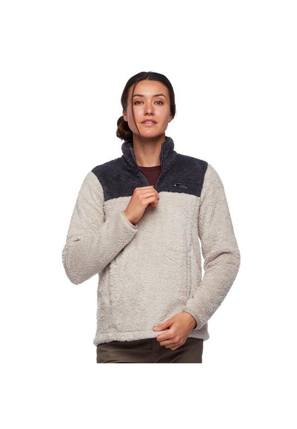 Polar turystyczny damski Black Diamond Roadie QZ Fleece. Kolor: beżowy. Materiał: polar