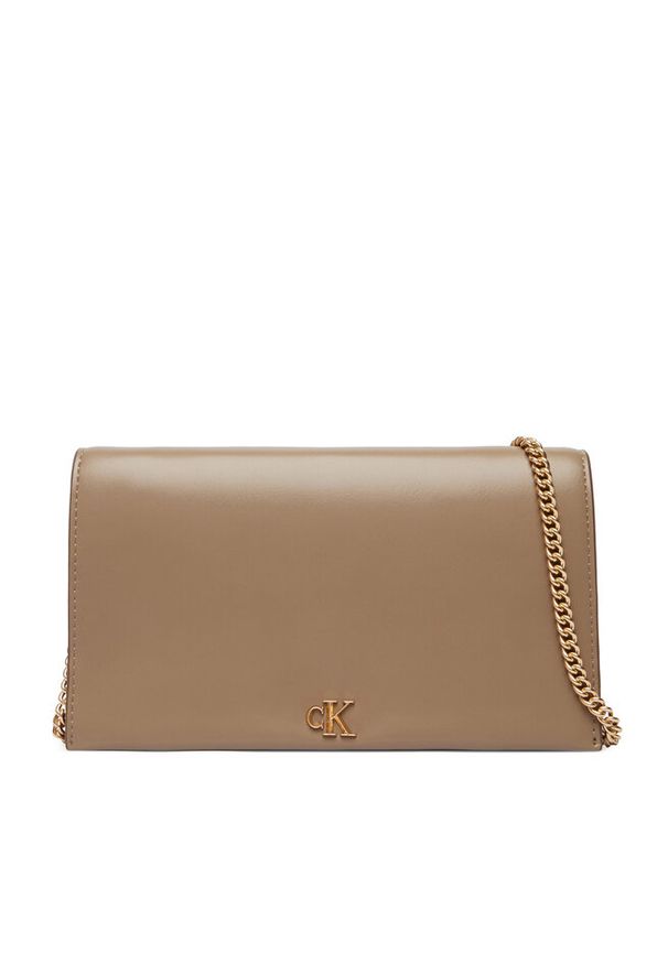 Torebka Calvin Klein. Kolor: beżowy