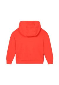 Kenzo kids - Kenzo Kids bluza bawełniana dziecięca kolor czerwony z kapturem z nadrukiem. Okazja: na co dzień. Typ kołnierza: kaptur. Kolor: czerwony. Materiał: bawełna. Wzór: nadruk. Styl: casual #2