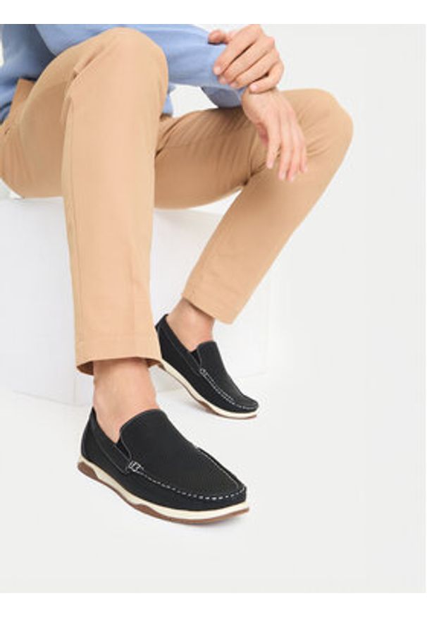 Nautica Mokasyny CEO-TITO-01 Granatowy. Kolor: niebieski. Materiał: skóra