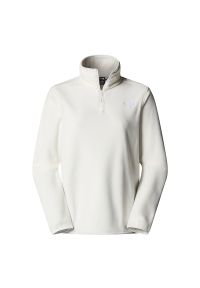 Bluza damska The North Face Glacier 1/4 Zip Fleece 0A8D2JQLI1 - biała. Kolor: biały. Materiał: dzianina, polar, poliester. Styl: klasyczny. Sport: narciarstwo